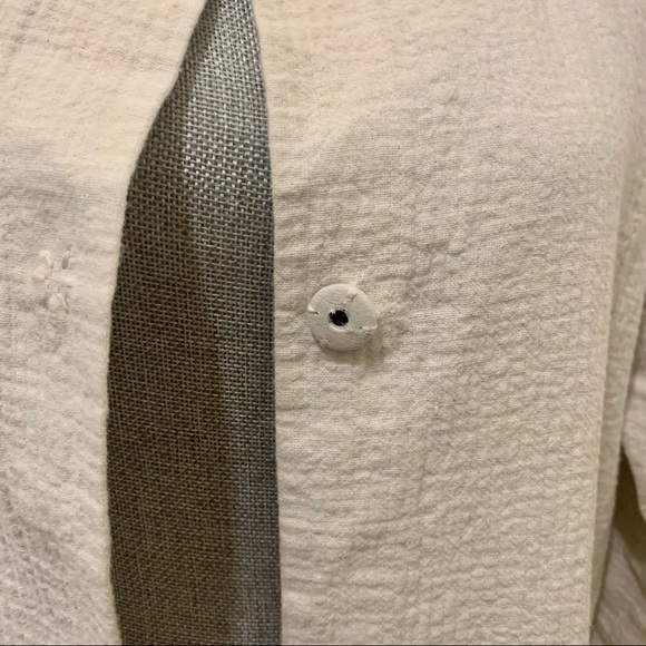 Eileen Fisher beige off-white bone linen organic cotton jacket blazer - Picture 4 of 11